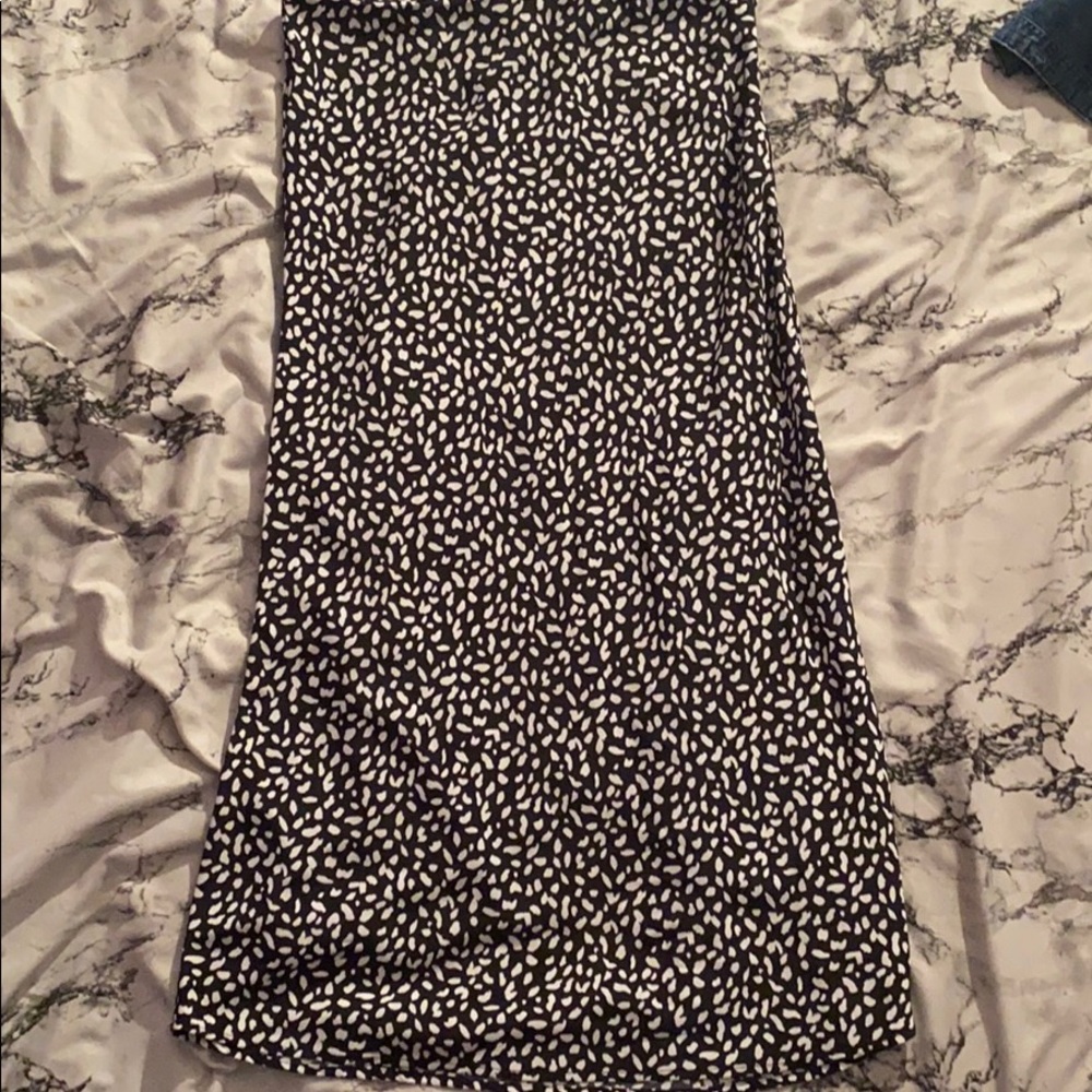 Long black and white skirt